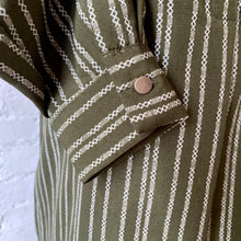 Load image into Gallery viewer, Vintage Olive Green Long Sleeve Tunic Blouse