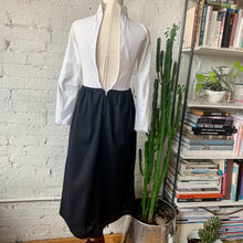 Load image into Gallery viewer, 1970s Edwardian Revival Black and White Handmade Dress