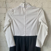 Load image into Gallery viewer, 1970s Edwardian Revival Black and White Handmade Dress