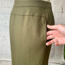 Load image into Gallery viewer, Vintage Olive Green Wool Skirt