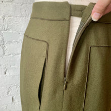 Load image into Gallery viewer, Vintage Olive Green Wool Skirt