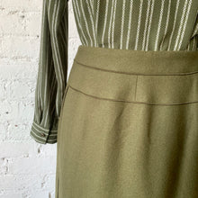 Load image into Gallery viewer, Vintage Olive Green Wool Skirt