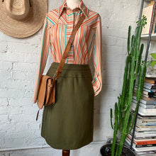 Load image into Gallery viewer, Vintage Olive Green Wool Skirt