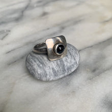 Load image into Gallery viewer, Vintage Square Sterling Silver & Onyx Ring