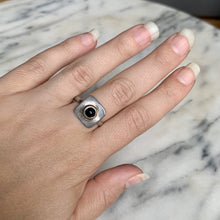 Load image into Gallery viewer, Vintage Square Sterling Silver & Onyx Ring