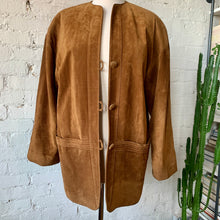 Load image into Gallery viewer, 1980s Oversized Brown Suede Jacket