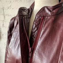 Load image into Gallery viewer, 1980s Oxblood Leather Jacket