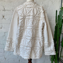 Load image into Gallery viewer, 1970s Ivory Lightweight Quilted Jacket with Shag Detailing