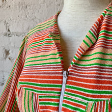 Load image into Gallery viewer, 1960s Sherbet Striped Terry Cloth Dress / Cover Up