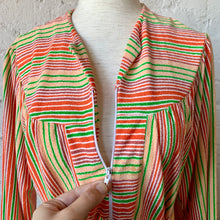 Load image into Gallery viewer, 1960s Sherbet Striped Terry Cloth Dress / Cover Up
