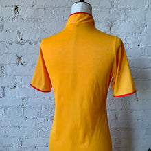 Load image into Gallery viewer, 1970s Golden Yellow & Red Mandarin Style Nightgown Maxi Dress
