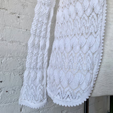 Load image into Gallery viewer, 1950s-1960s White Lacy Crocheted Knit Cardigan