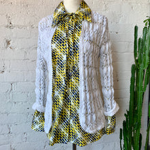 Load image into Gallery viewer, 1950s-1960s White Lacy Crocheted Knit Cardigan