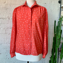 Load image into Gallery viewer, 1980s Coral & Star Long Sleeve Blouse