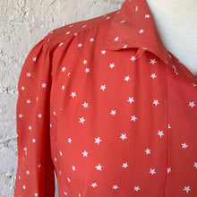 Load image into Gallery viewer, 1980s Coral & Star Long Sleeve Blouse