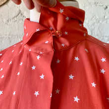 Load image into Gallery viewer, 1980s Coral & Star Long Sleeve Blouse