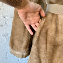 Load image into Gallery viewer, 1960s Faux Mink Fur & Leather Belted Coat