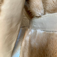 Load image into Gallery viewer, 1960s Faux Mink Fur & Leather Belted Coat