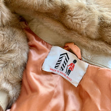 Load image into Gallery viewer, 1960s Faux Mink Fur & Leather Belted Coat