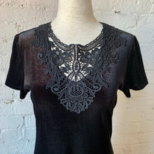 Load image into Gallery viewer, 1990s Black Stretch Velvet Maxi Dress