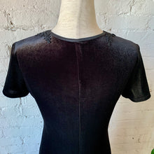 Load image into Gallery viewer, 1990s Black Stretch Velvet Maxi Dress