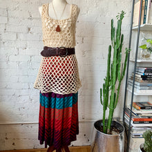 Load image into Gallery viewer, 1980s Jewel Tone Chevron Skirt