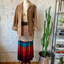 Load image into Gallery viewer, 1980s Jewel Tone Chevron Skirt