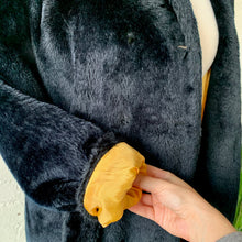 Load image into Gallery viewer, 1970s Black Faux Fur Belted Coat