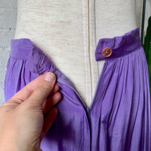 Load image into Gallery viewer, 1980s Purple Tropical Midi Skirt