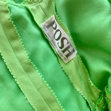 Load image into Gallery viewer, 1960s Bright Chartreuse Green Long Sleeve Linen Dress
