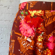 Load image into Gallery viewer, 1960s Vibrant Hawaiian Tiki Maxi Skirt
