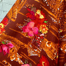 Load image into Gallery viewer, 1960s Vibrant Hawaiian Tiki Maxi Skirt