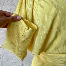 Load image into Gallery viewer, 1980s Yellow Illusion Print Wrap Dress