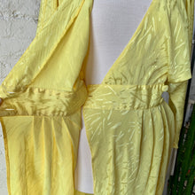 Load image into Gallery viewer, 1980s Yellow Illusion Print Wrap Dress