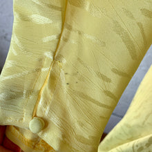 Load image into Gallery viewer, 1980s Yellow Illusion Print Wrap Dress