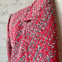 Load image into Gallery viewer, 1980s-90s St. John Collection Pink Black & White Jacquard Bouclé Houndstooth Blazer Jacket