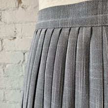 Load image into Gallery viewer, 1970s Black & White / Gray Accordion Pleated Midi Skirt