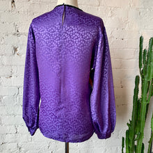 Load image into Gallery viewer, 1980s Color Block Illusion Print Long Sleeve Blouse