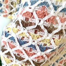 Load image into Gallery viewer, Vintage Bonnie and Bill Pastel Striped 3D Woven Elastic Knit Blouse