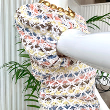 Load image into Gallery viewer, Vintage Bonnie and Bill Pastel Striped 3D Woven Elastic Knit Blouse