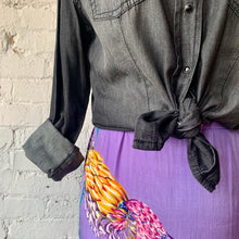 Load image into Gallery viewer, Distressed Black Denim Western Shirt