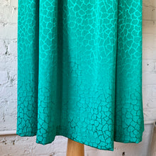 Load image into Gallery viewer, 1980s Emerald Long Sleeve Dress With Illusion Animal Print