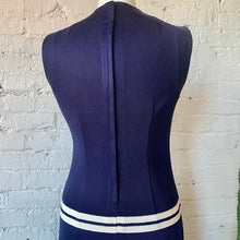 Load image into Gallery viewer, 1960s Jonathan Logan Navy Blue Drop Waist Mod Tennis Dress