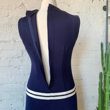 Load image into Gallery viewer, 1960s Jonathan Logan Navy Blue Drop Waist Mod Tennis Dress