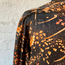 Load image into Gallery viewer, 1970s Handmade Black Long Sleeve Maxi Dress/Kaftan With Orange Floral Print