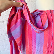 Load image into Gallery viewer, 1970s-80s Bright Summer Sunset Striped Secretary Dress