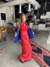 Load image into Gallery viewer, 1970s Mandarin Red Maxi Dress