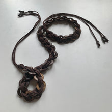 Load image into Gallery viewer, Vintage Coconut Shell Tie Belt