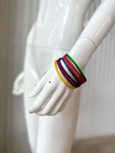 Load image into Gallery viewer, 80&#39;s Stacking Set of 7 Rainbow Bangles
