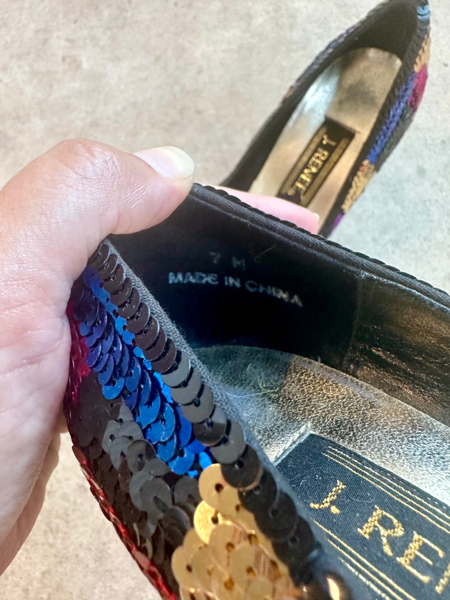 80's J. Rene Rainbow Sequin Kitten Heels Eyes of Wise 80's J. Rene Rainbow Sequin Kitten Heels Eyes of Wise